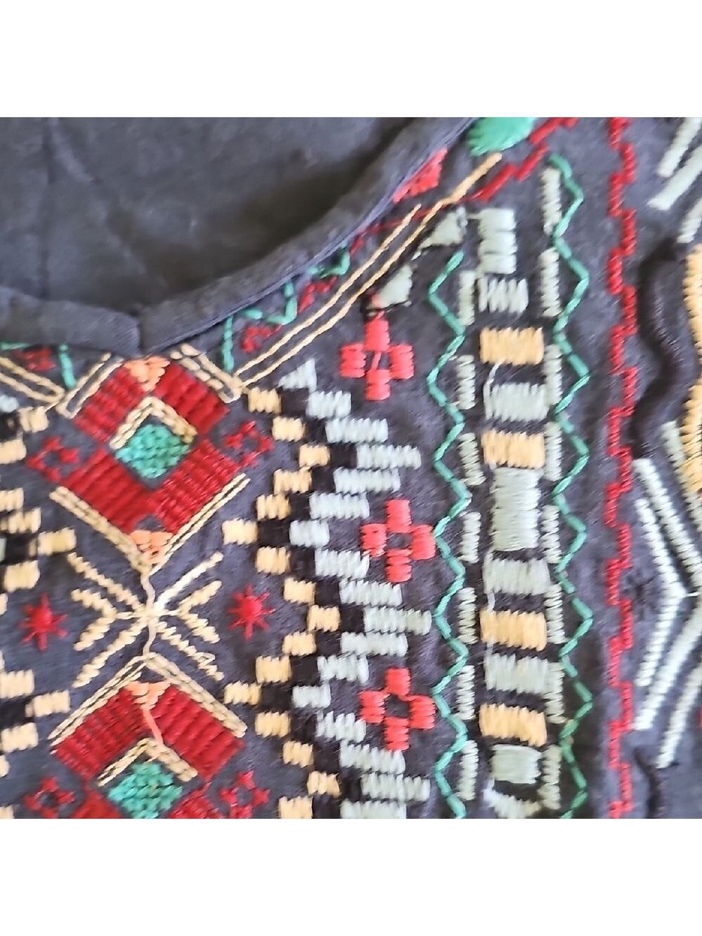 Blue Boxy Embellished Blouse - Picture 3 of 6